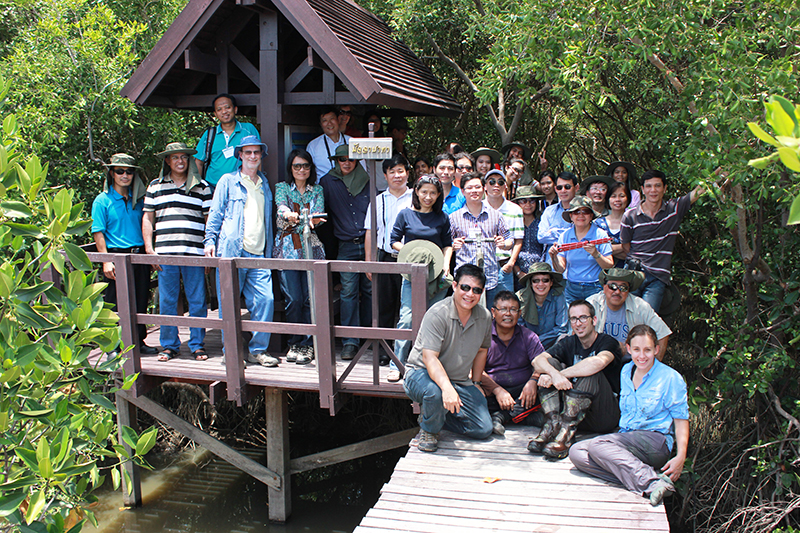 Asian policymakers visit the Laem Phak Bia Environmental Research and Development project in Phetchaburi Province, Thailand 