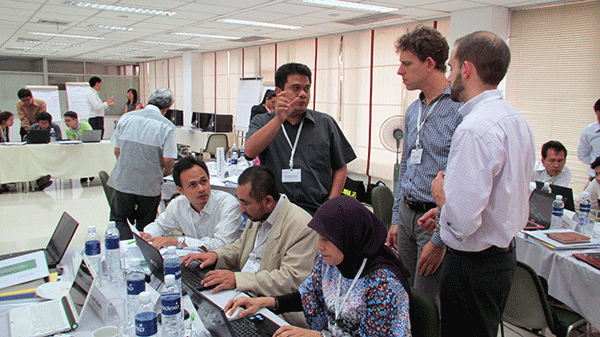 Participants and trainers at GHG inventory training